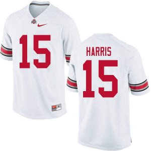 NCAA Ohio State Buckeyes Men's #15 Jaylen Harris White Nike Football College Jersey UFB1345CX